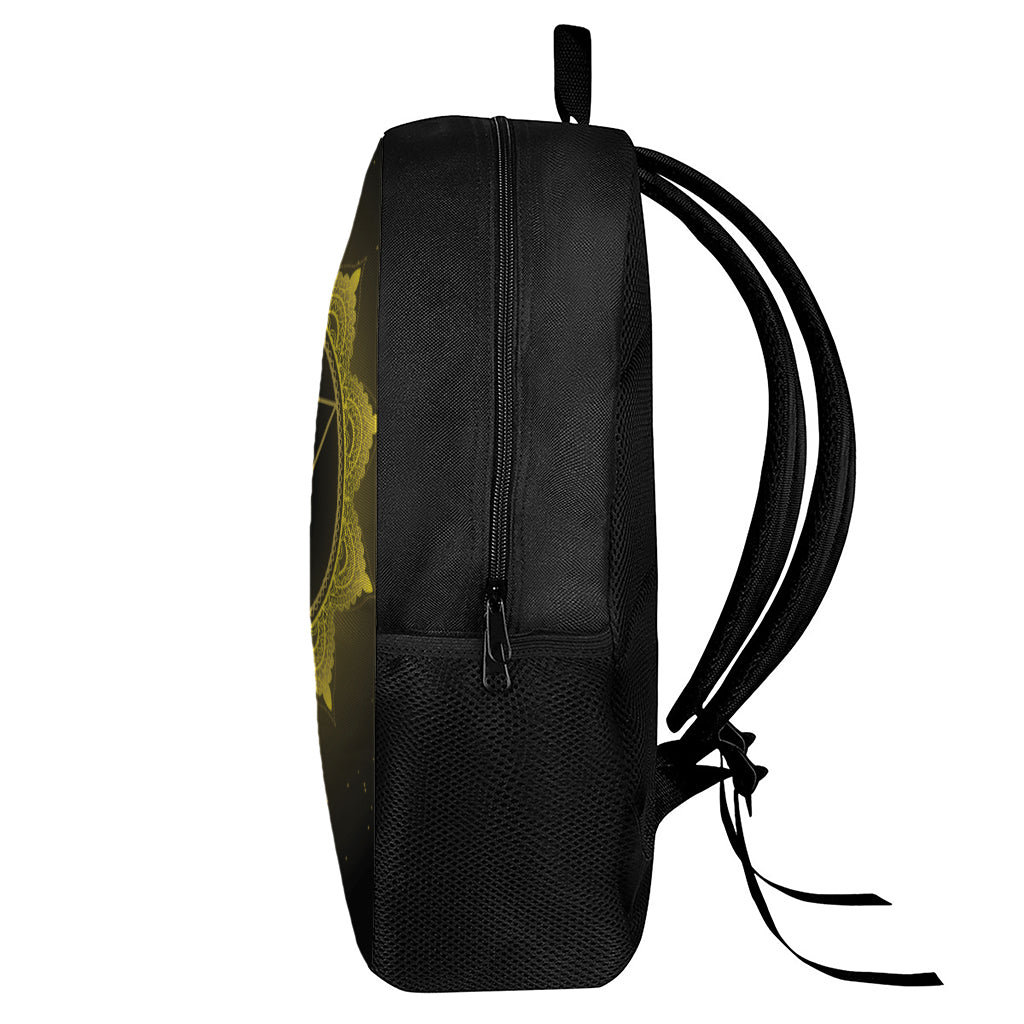 Manipura Chakra Symbol Print 17 Inch Backpack