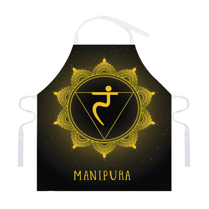 Manipura Chakra Symbol Print Adjustable Apron
