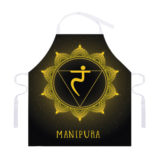 Manipura Chakra Symbol Print Adjustable Apron