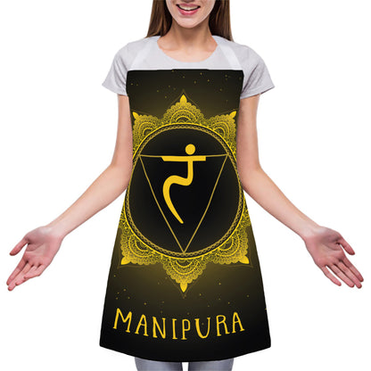 Manipura Chakra Symbol Print Adjustable Apron