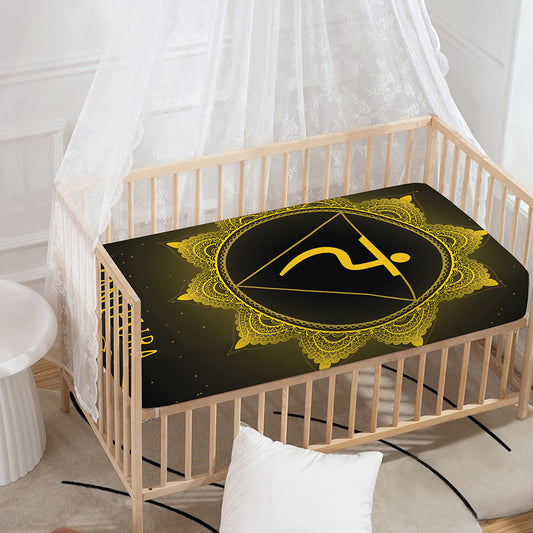 Manipura Chakra Symbol Print Baby Crib Sheet