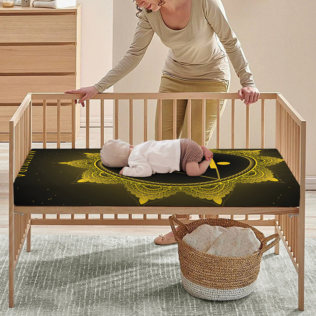 Manipura Chakra Symbol Print Baby Crib Sheet