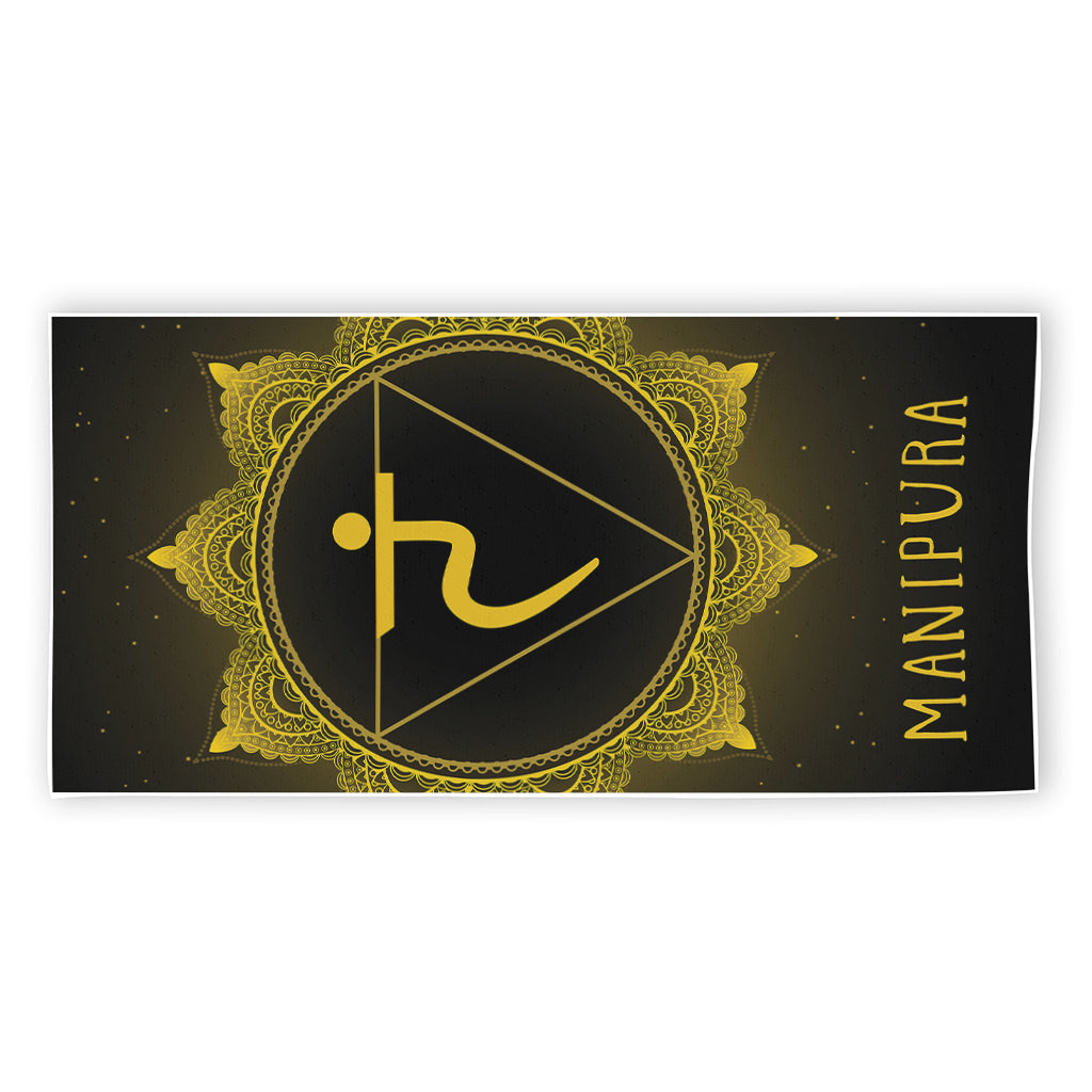 Manipura Chakra Symbol Print Beach Towel