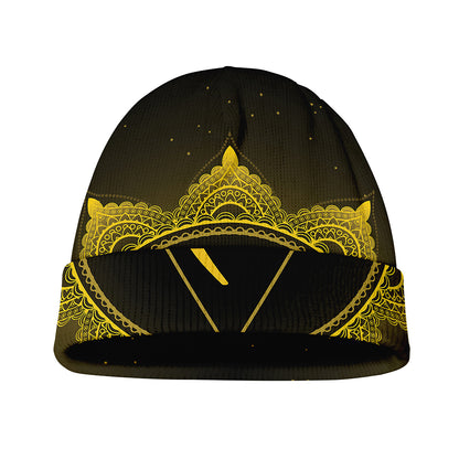 Manipura Chakra Symbol Print Beanie