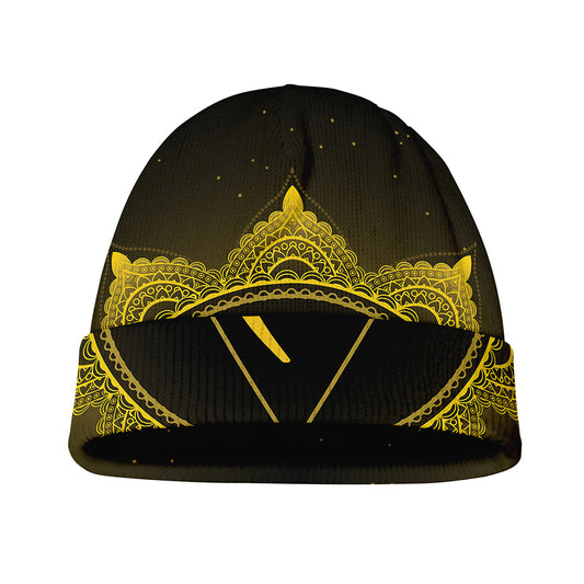 Manipura Chakra Symbol Print Beanie