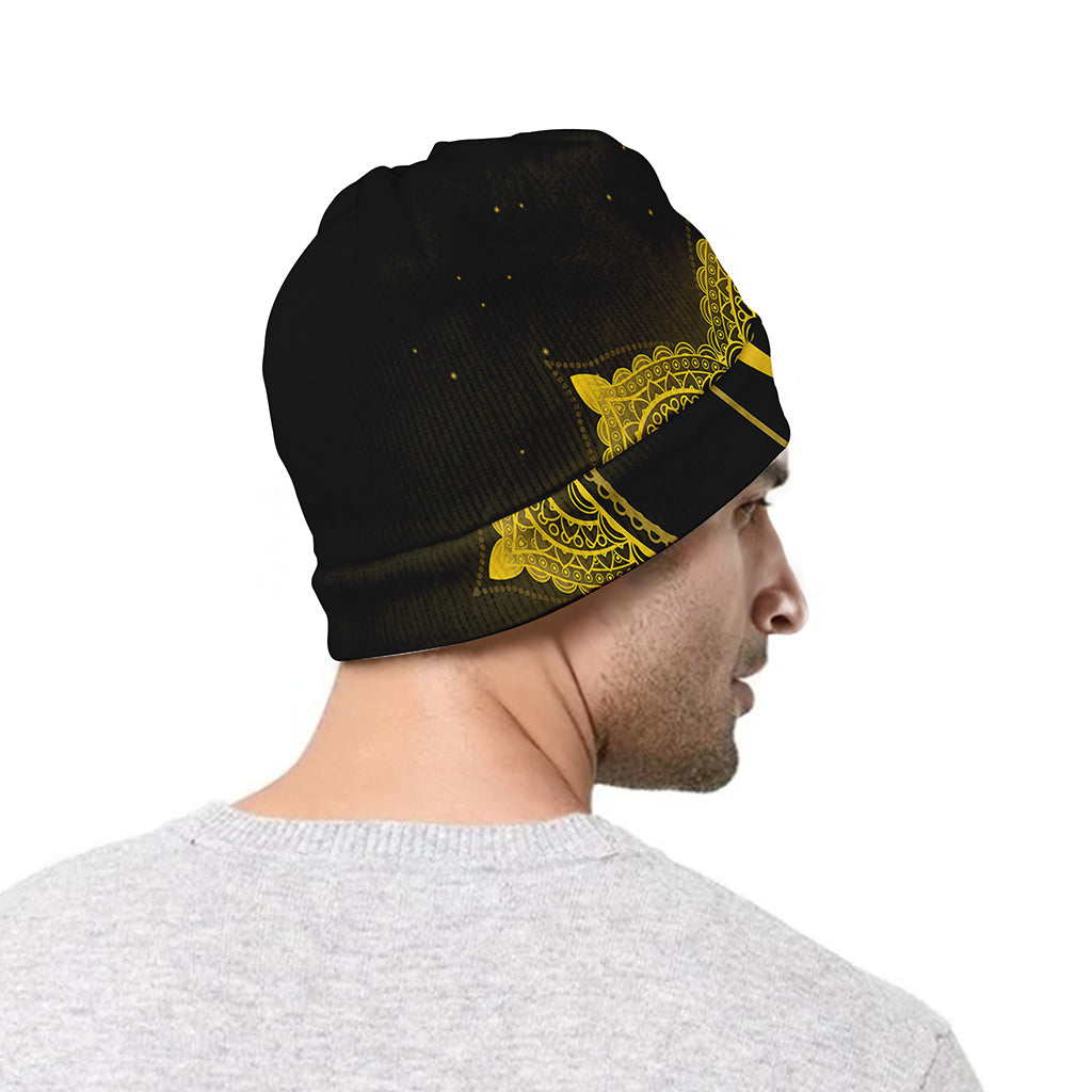 Manipura Chakra Symbol Print Beanie