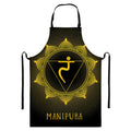 Manipura Chakra Symbol Print Bib Apron With Pocket