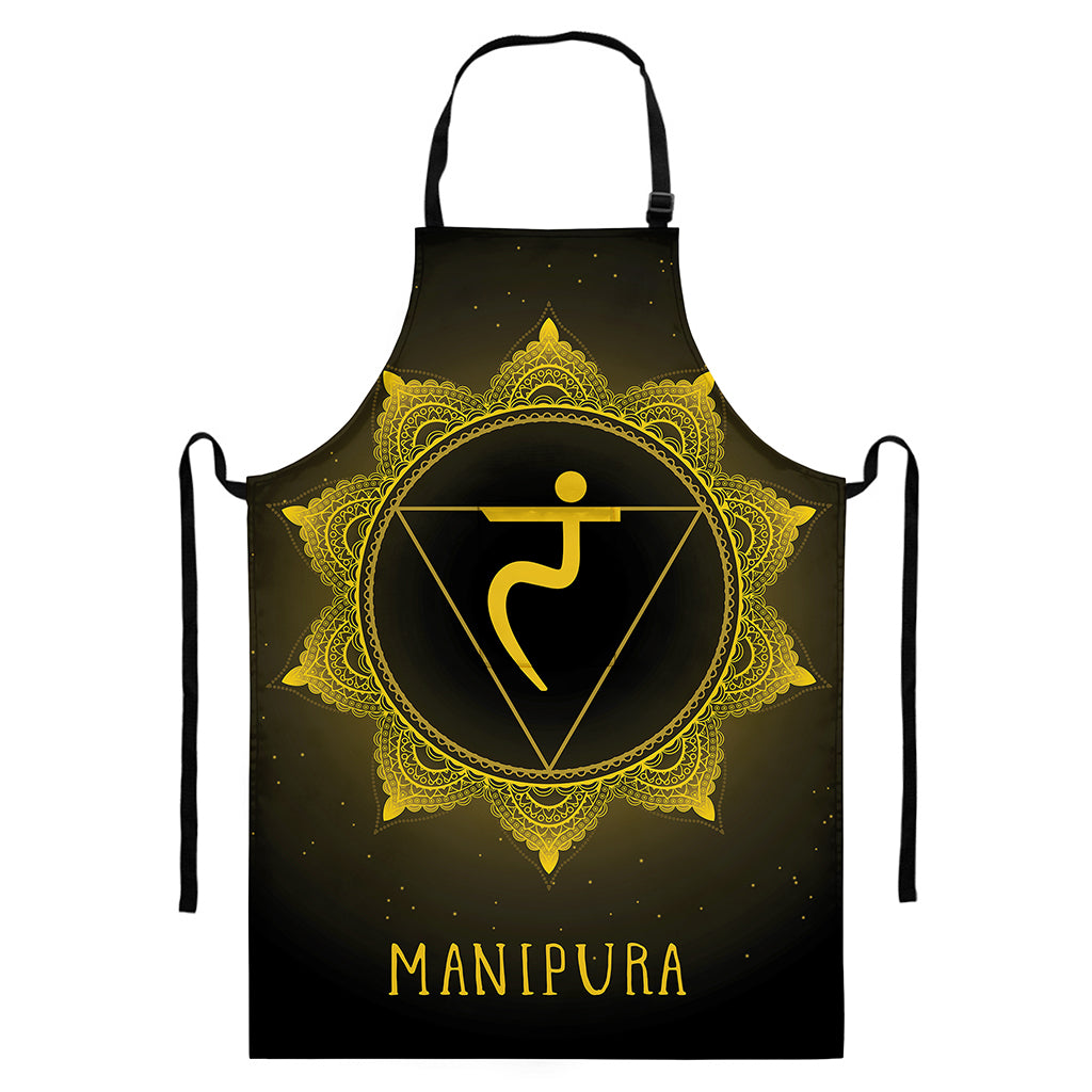 Manipura Chakra Symbol Print Bib Apron With Pocket