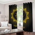 Manipura Chakra Symbol Print Dimout Grommet Curtains