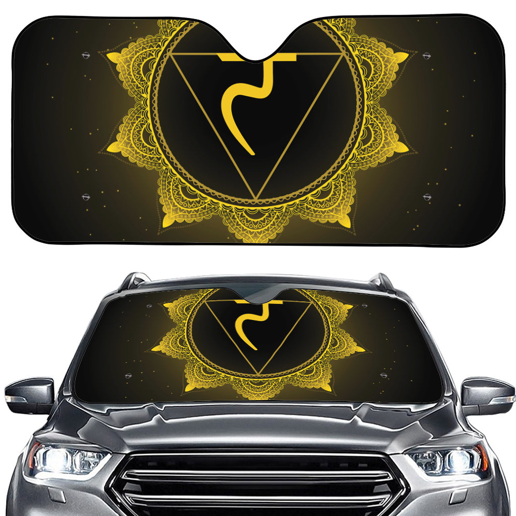 Manipura Chakra Symbol Print Car Windshield Sun Shade