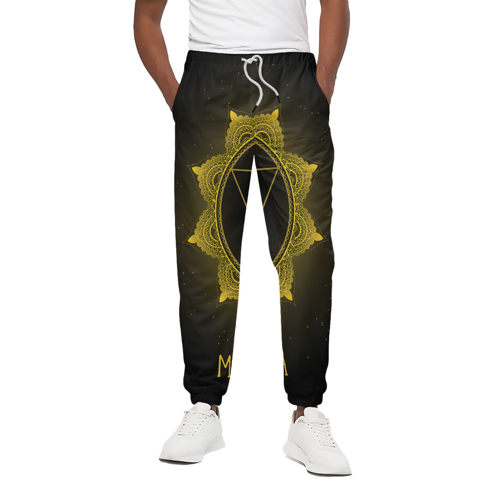 Manipura Chakra Symbol Print Cotton Pants