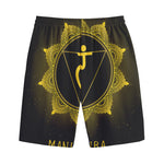 Manipura Chakra Symbol Print Cotton Shorts