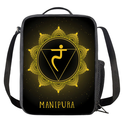 Manipura Chakra Symbol Print Crossbody Lunch Bag