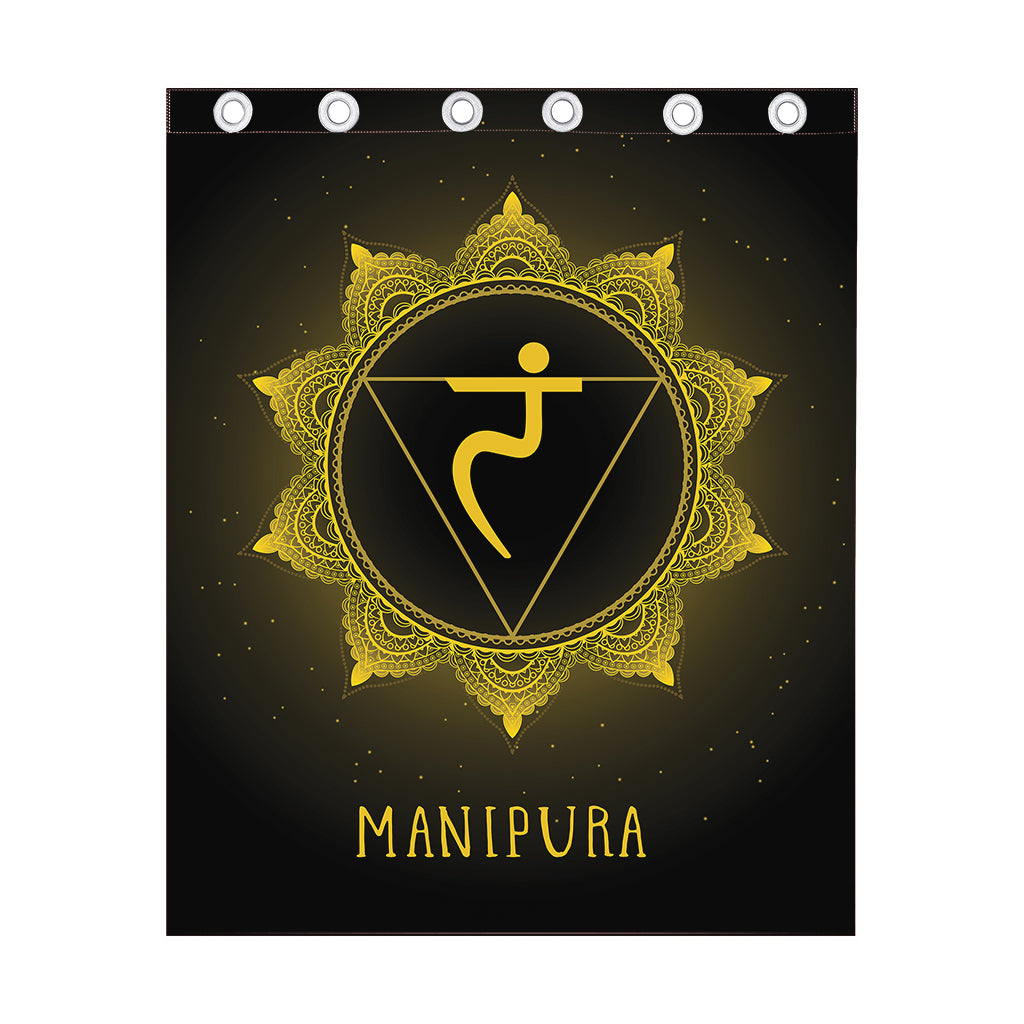 Manipura Chakra Symbol Print Curtain