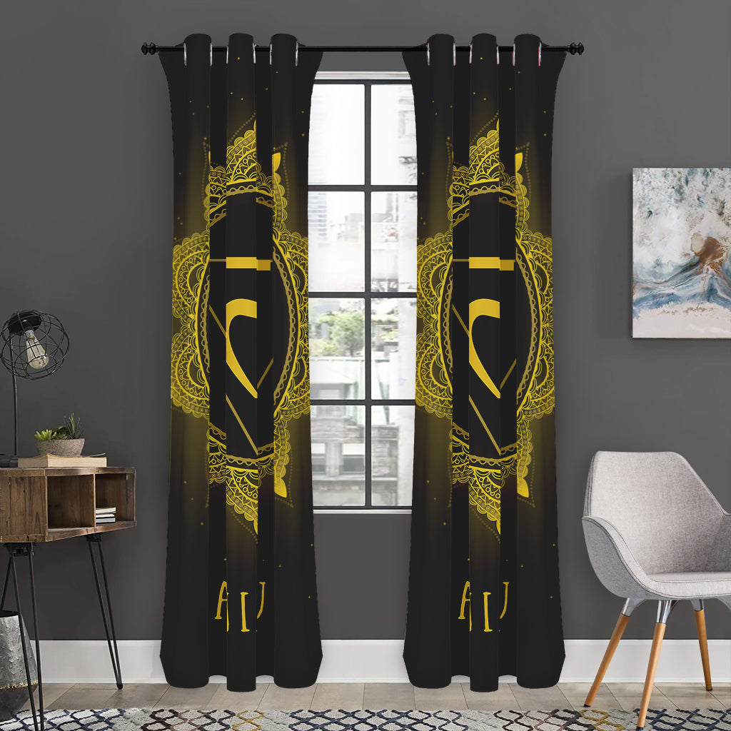 Manipura Chakra Symbol Print Curtain