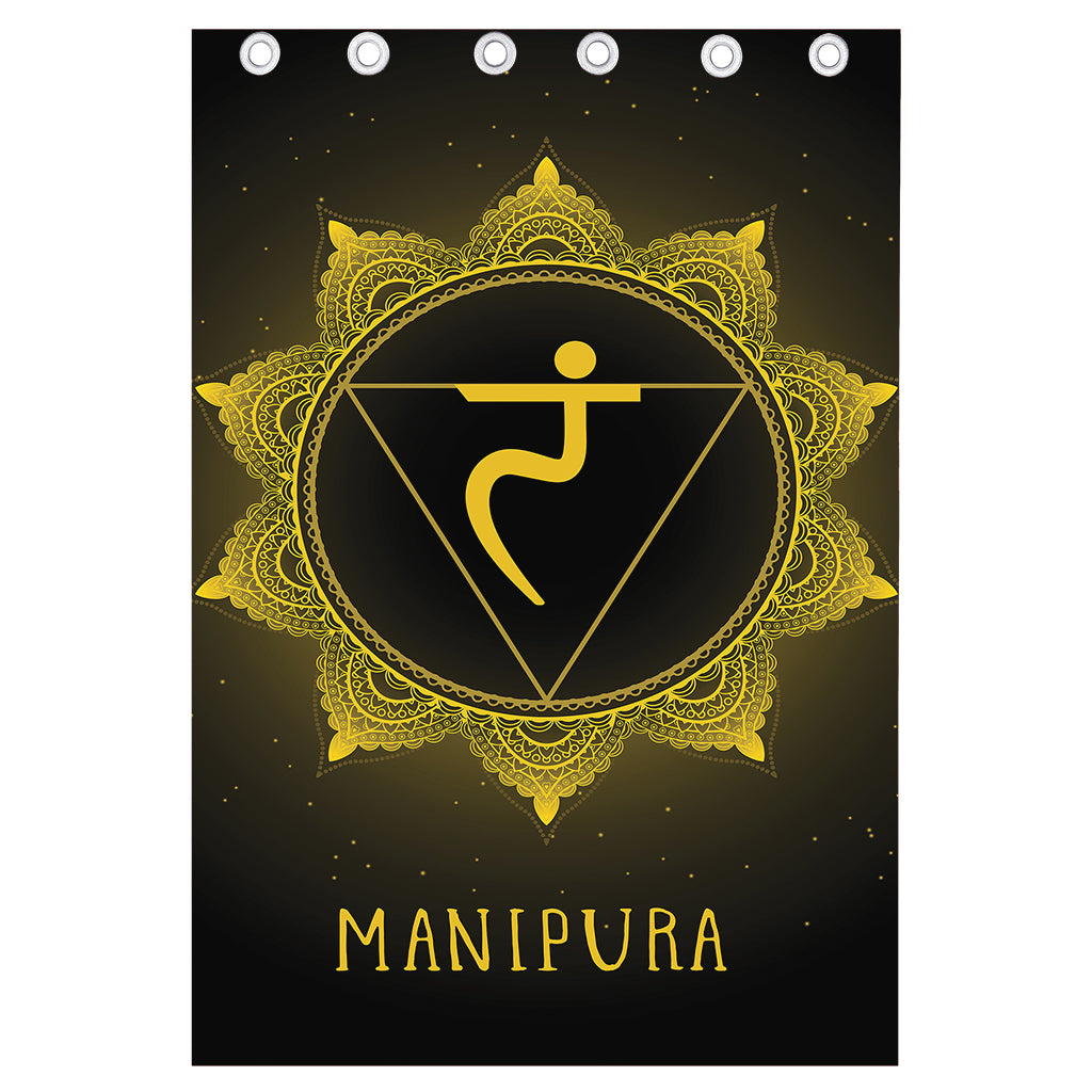 Manipura Chakra Symbol Print Curtain