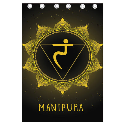 Manipura Chakra Symbol Print Curtain
