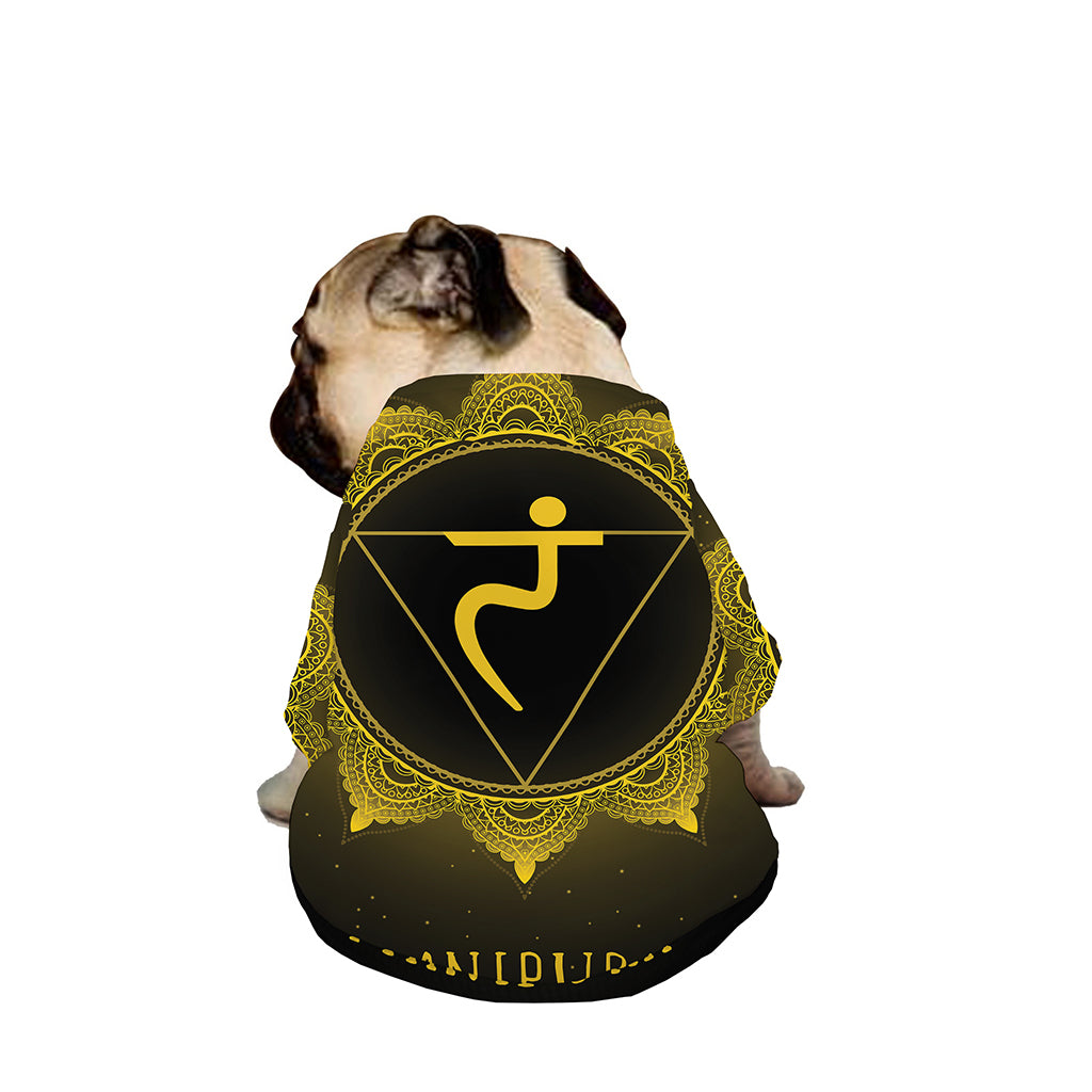 Manipura Chakra Symbol Print Dog Zip Up Jacket