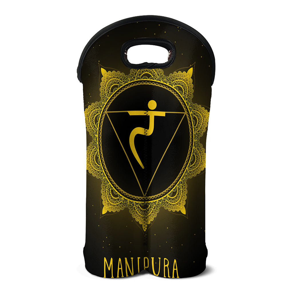 Manipura Chakra Symbol Print Double Neoprene Wine Tote