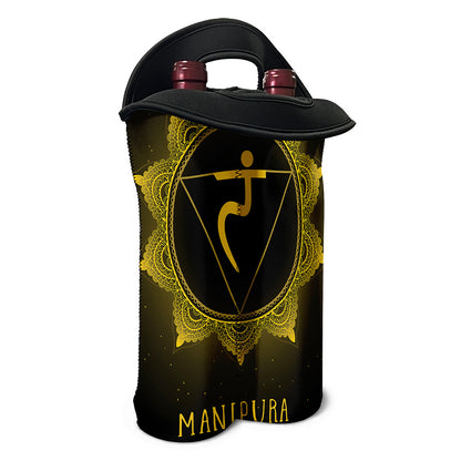 Manipura Chakra Symbol Print Double Neoprene Wine Tote