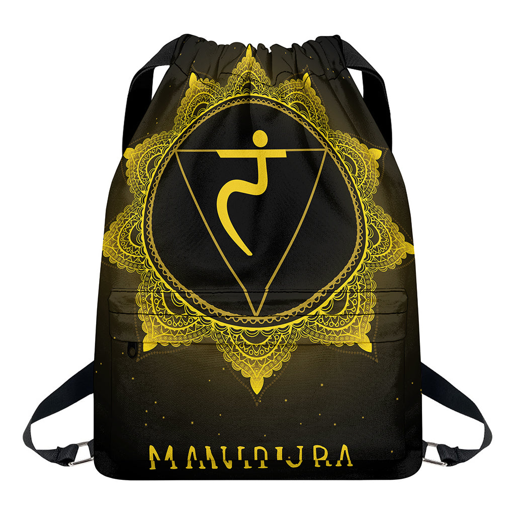 Manipura Chakra Symbol Print Drawstring Backpack