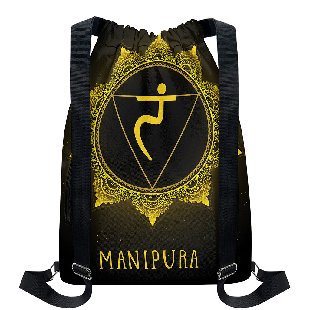 Manipura Chakra Symbol Print Drawstring Backpack
