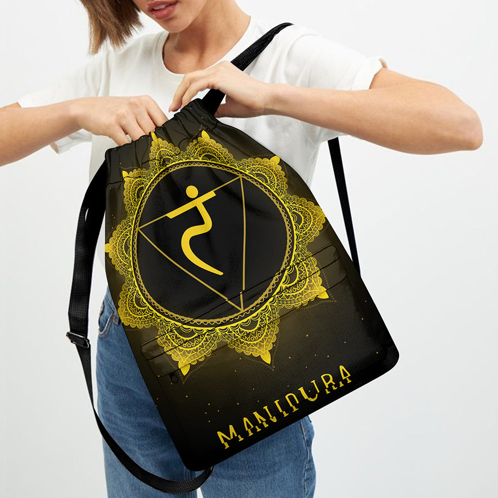 Manipura Chakra Symbol Print Drawstring Backpack