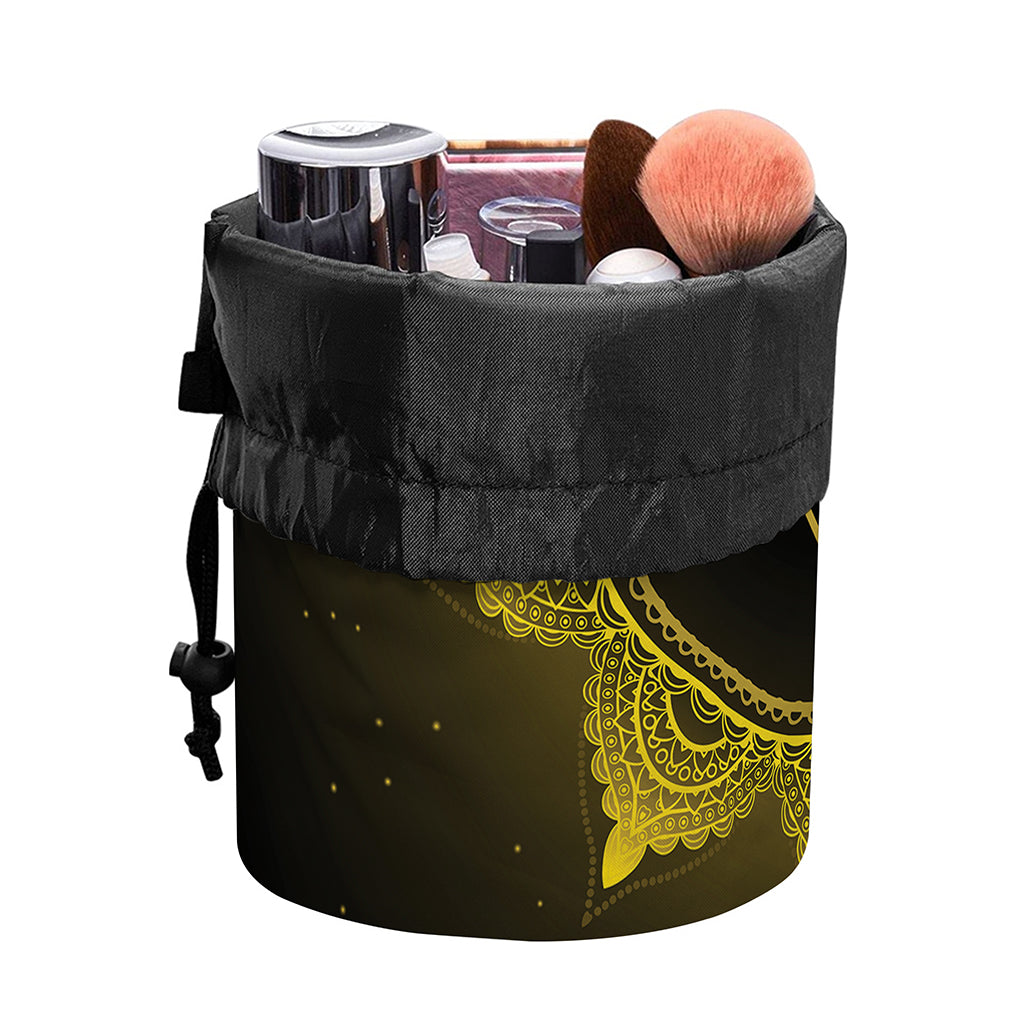 Manipura Chakra Symbol Print Drawstring Makeup Bag