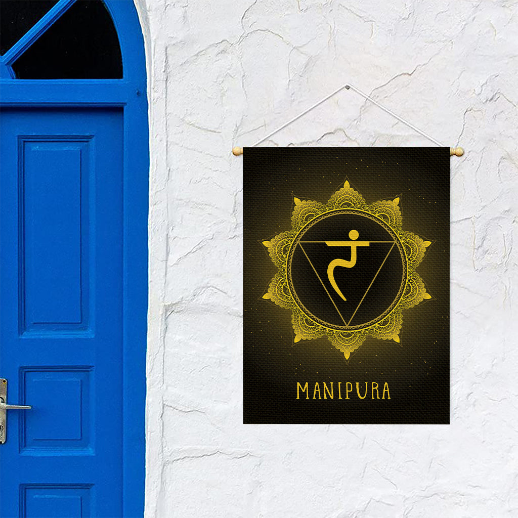 Manipura Chakra Symbol Print Garden Flag