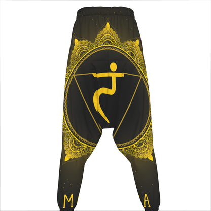 Manipura Chakra Symbol Print Hammer Pants