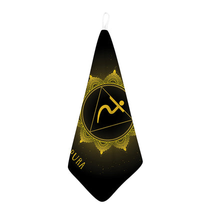 Manipura Chakra Symbol Print Hand Towel
