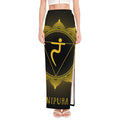 Manipura Chakra Symbol Print High Slit Maxi Skirt