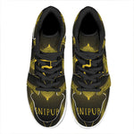 Manipura Chakra Symbol Print High Top Leather Sneakers
