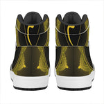 Manipura Chakra Symbol Print High Top Leather Sneakers