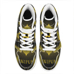 Manipura Chakra Symbol Print High Top Leather Sneakers