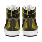 Manipura Chakra Symbol Print High Top Leather Sneakers