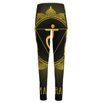 Manipura Chakra Symbol Print High-Waisted Pocket Leggings