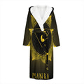 Manipura Chakra Symbol Print Hooded Bathrobe