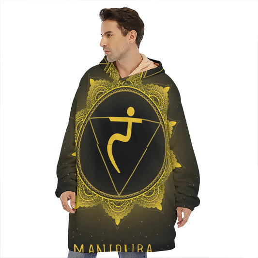 Manipura Chakra Symbol Print Hoodie Blanket