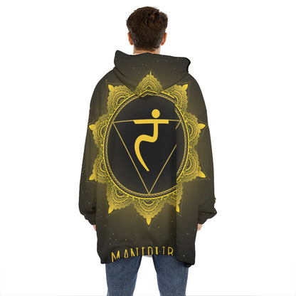 Manipura Chakra Symbol Print Hoodie Blanket