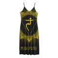 Manipura Chakra Symbol Print Jersey Midi Cami Dress