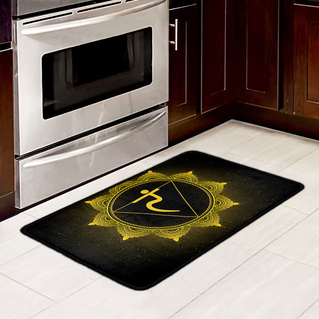 Manipura Chakra Symbol Print Kitchen Mat
