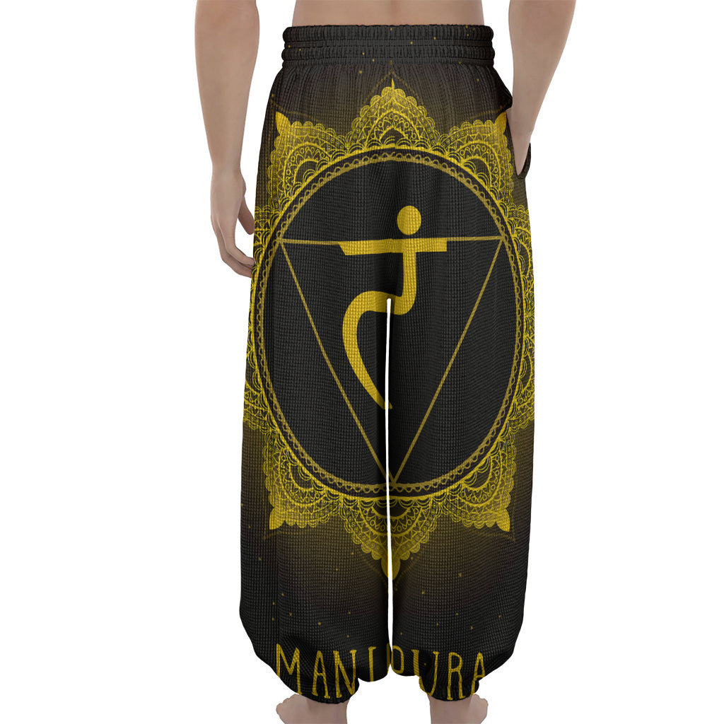 Manipura Chakra Symbol Print Lantern Pants