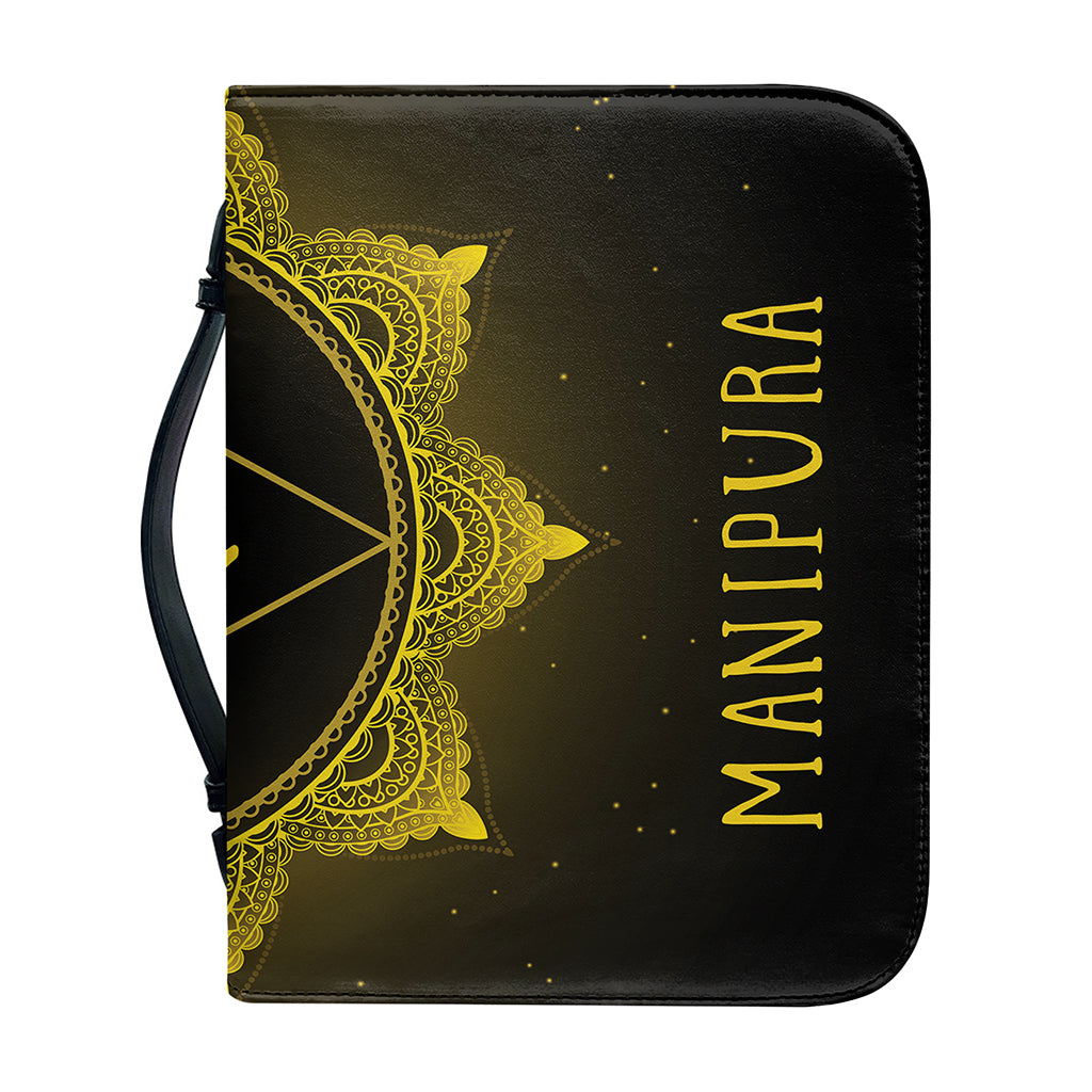 Manipura Chakra Symbol Print Leather Bible Cover