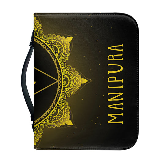 Manipura Chakra Symbol Print Leather Bible Cover