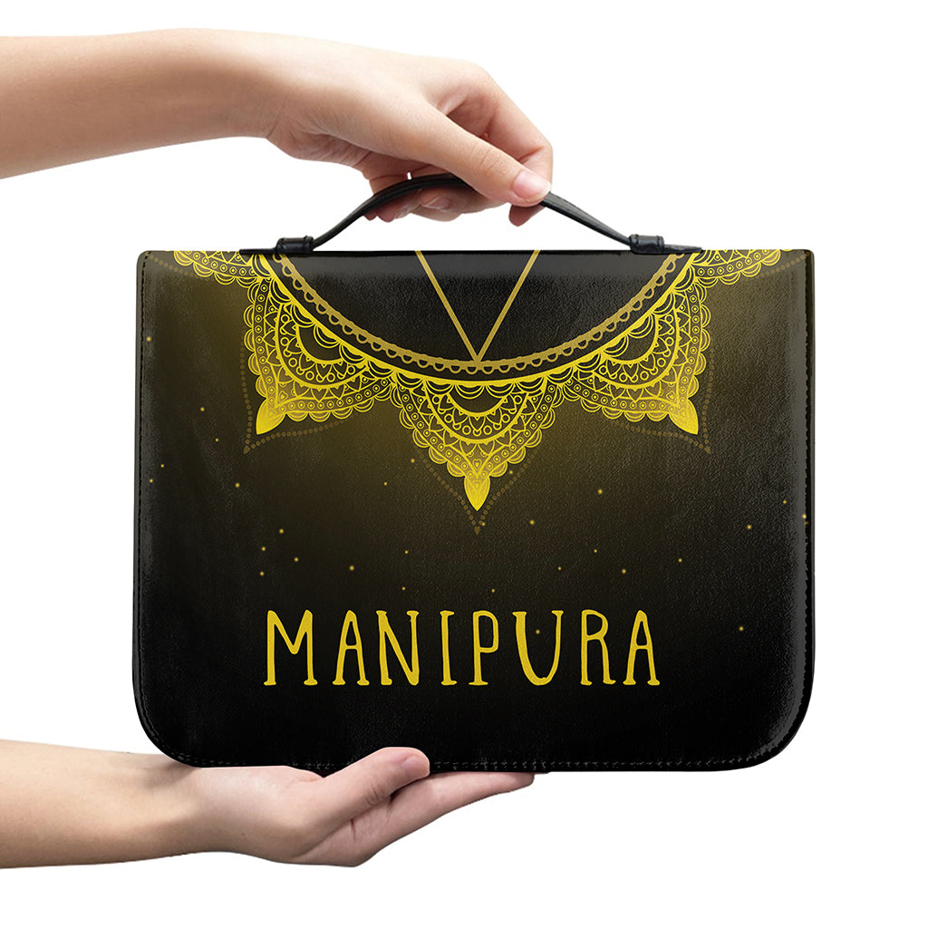 Manipura Chakra Symbol Print Leather Bible Cover