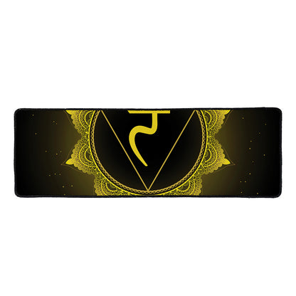 Manipura Chakra Symbol Print Long Kitchen Mat