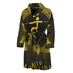 Manipura Chakra Symbol Print Men's Bathrobe