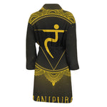 Manipura Chakra Symbol Print Men's Bathrobe