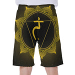 Manipura Chakra Symbol Print Men's Beach Shorts